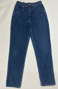 VTG 90s French Dressing Bareback Jeans 28x31 High Waist Dark Wash Western Mom 8